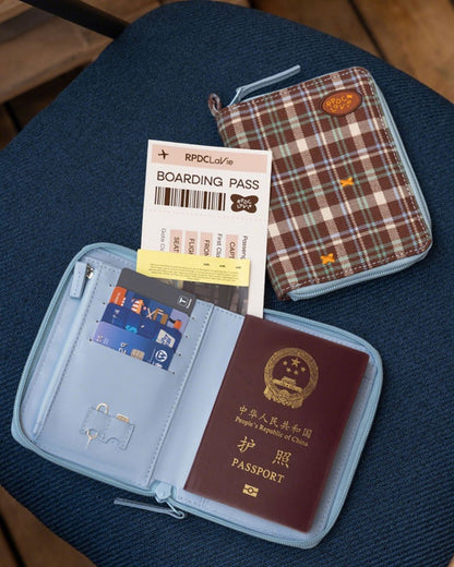 ”Earth Folder“ RFID-Blocking Zip Travel Passport Holder
