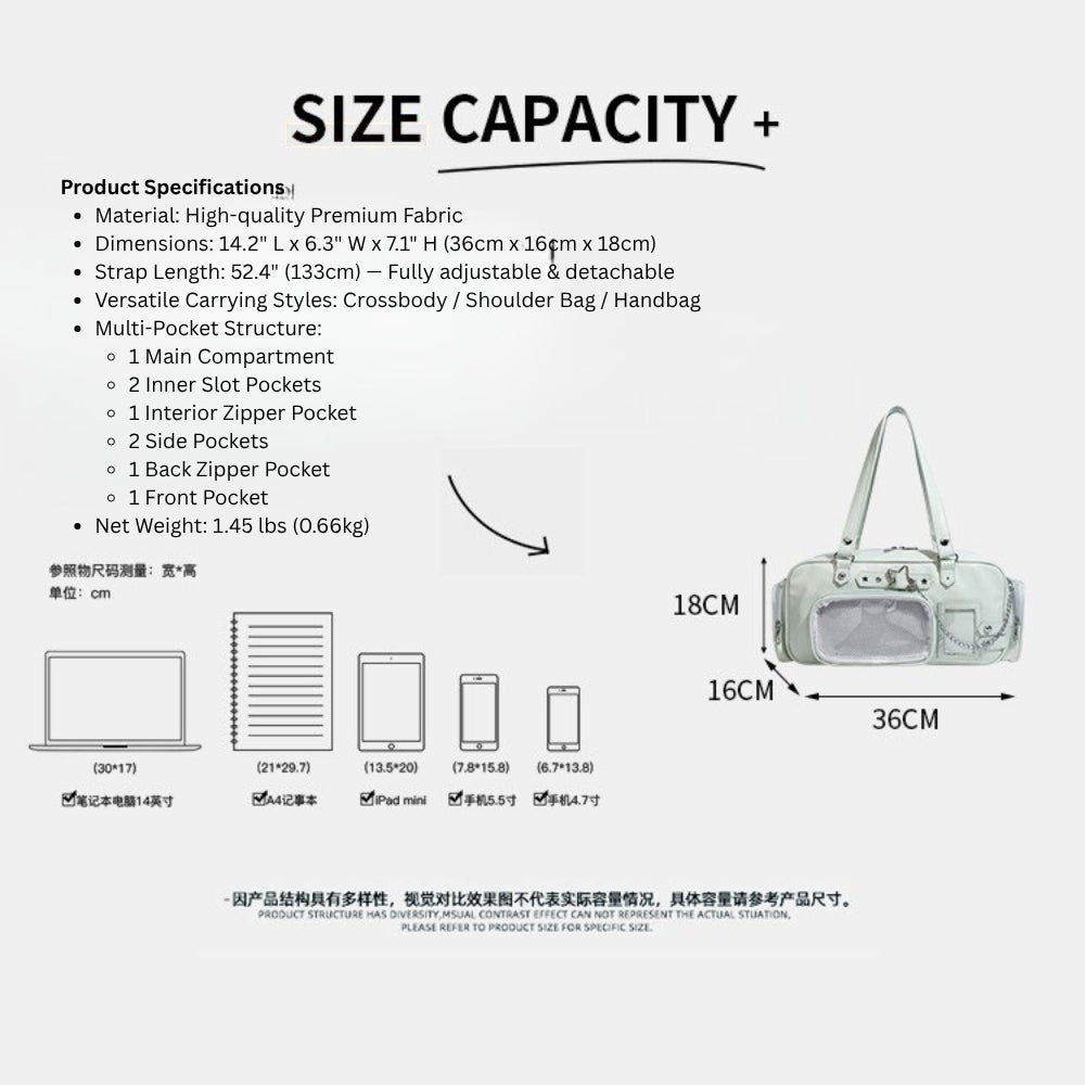 Cyber-Sweet Large Capacity Ita Bag