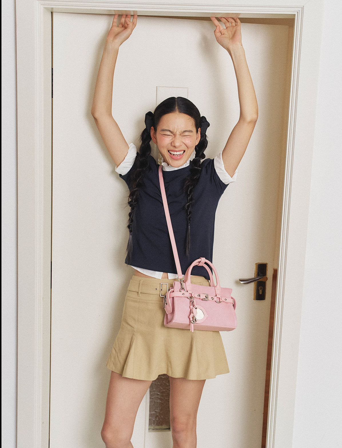 Ballet Princess Suede Crossbody Bag