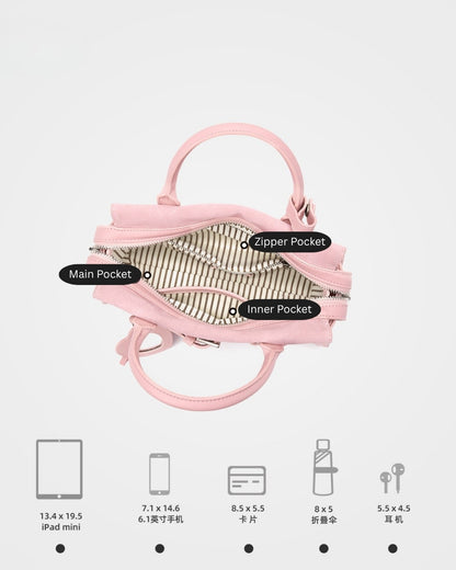 Ballet Princess Suede Crossbody Bag