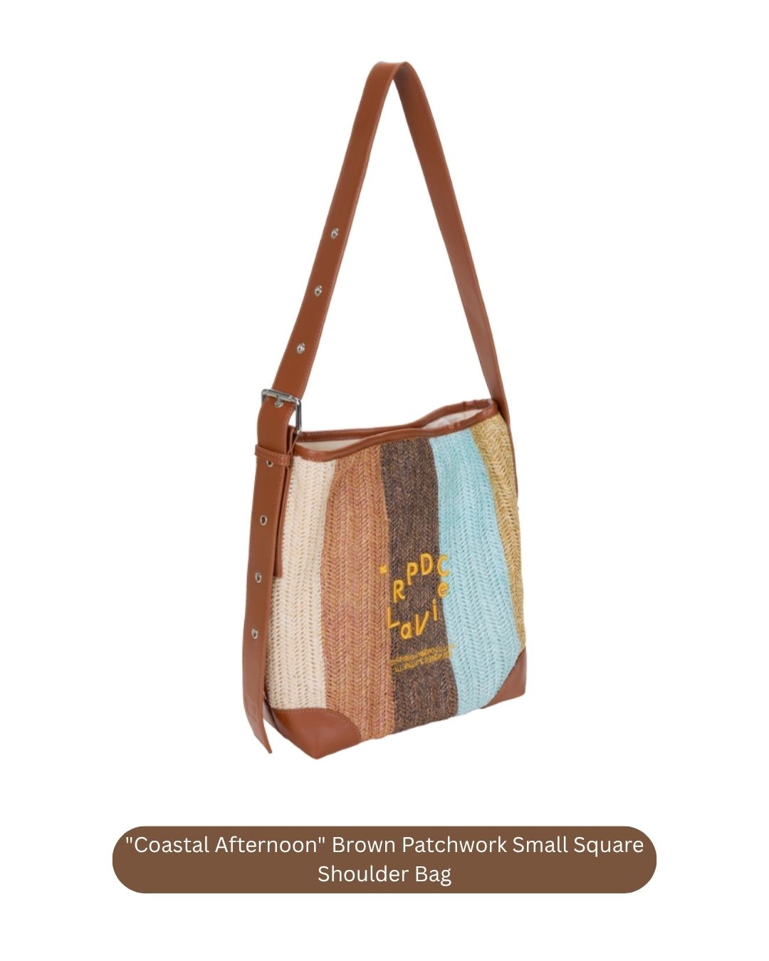 "City Stroll" Striped Canvas Shoulder Bag