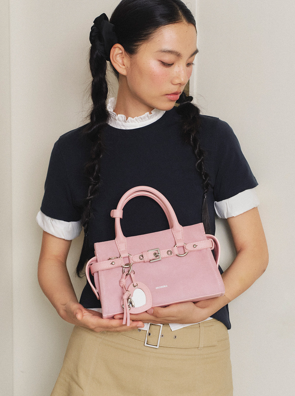 Ballet Princess Suede Crossbody Bag