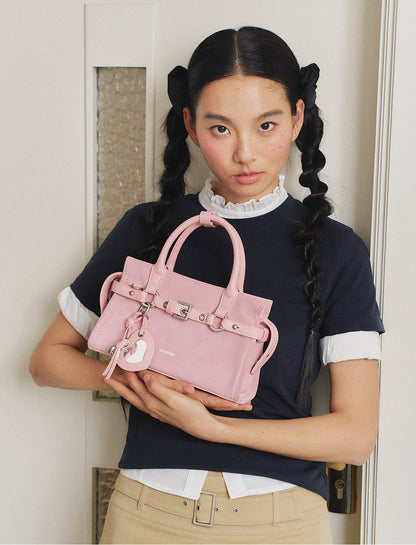 Ballet Princess Suede Crossbody Bag
