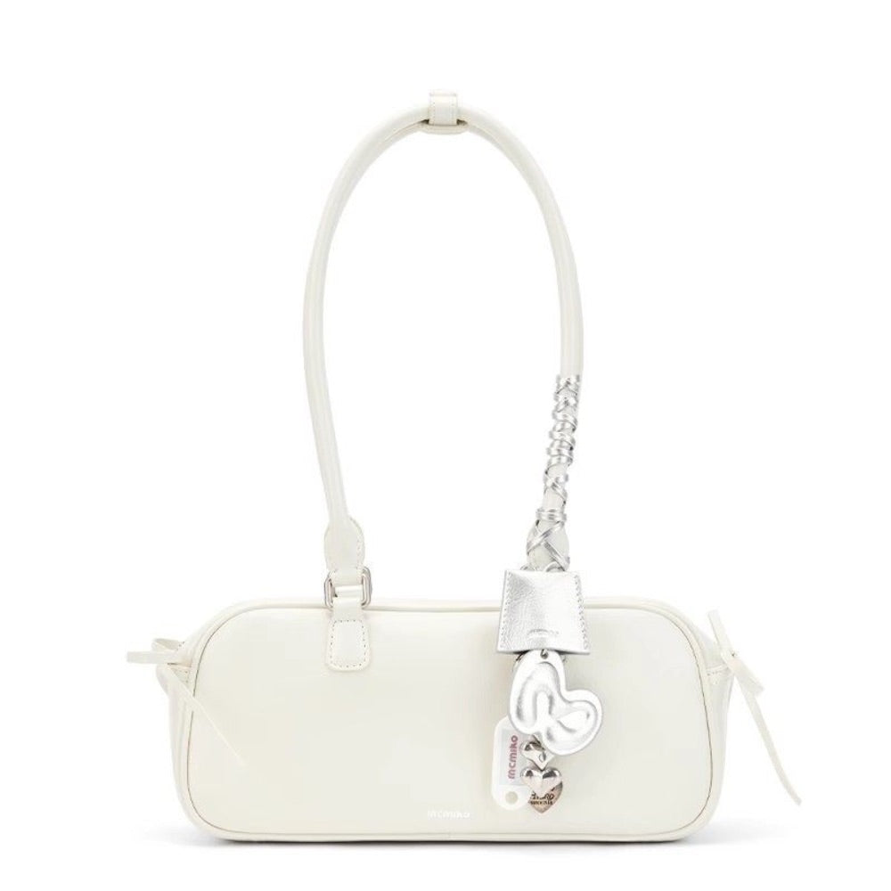 The Bow-Tique Baguette Split Leather Shoulder Bag