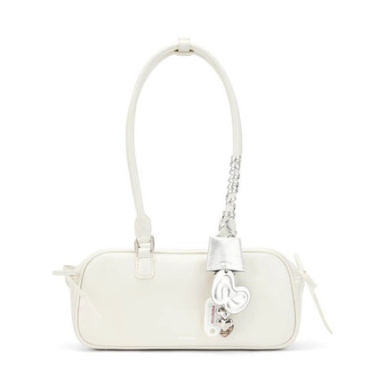 The Bow-Tique Baguette Split Leather Shoulder Bag