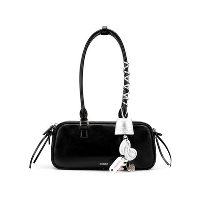 The Bow-Tique Baguette Split Leather Shoulder Bag
