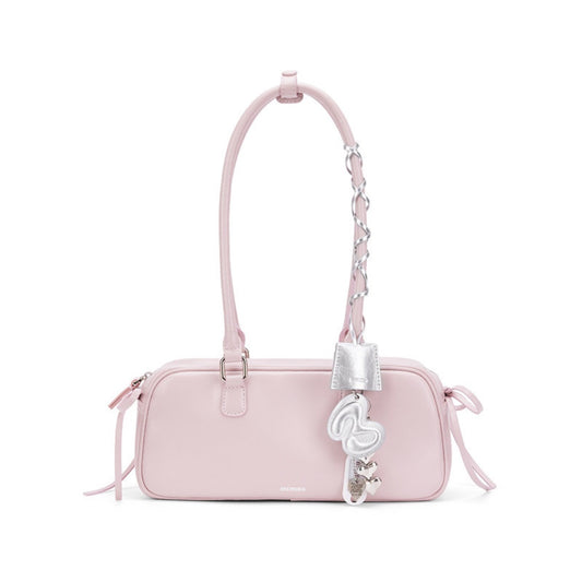 The Bow-Tique Baguette Split Leather Shoulder Bag